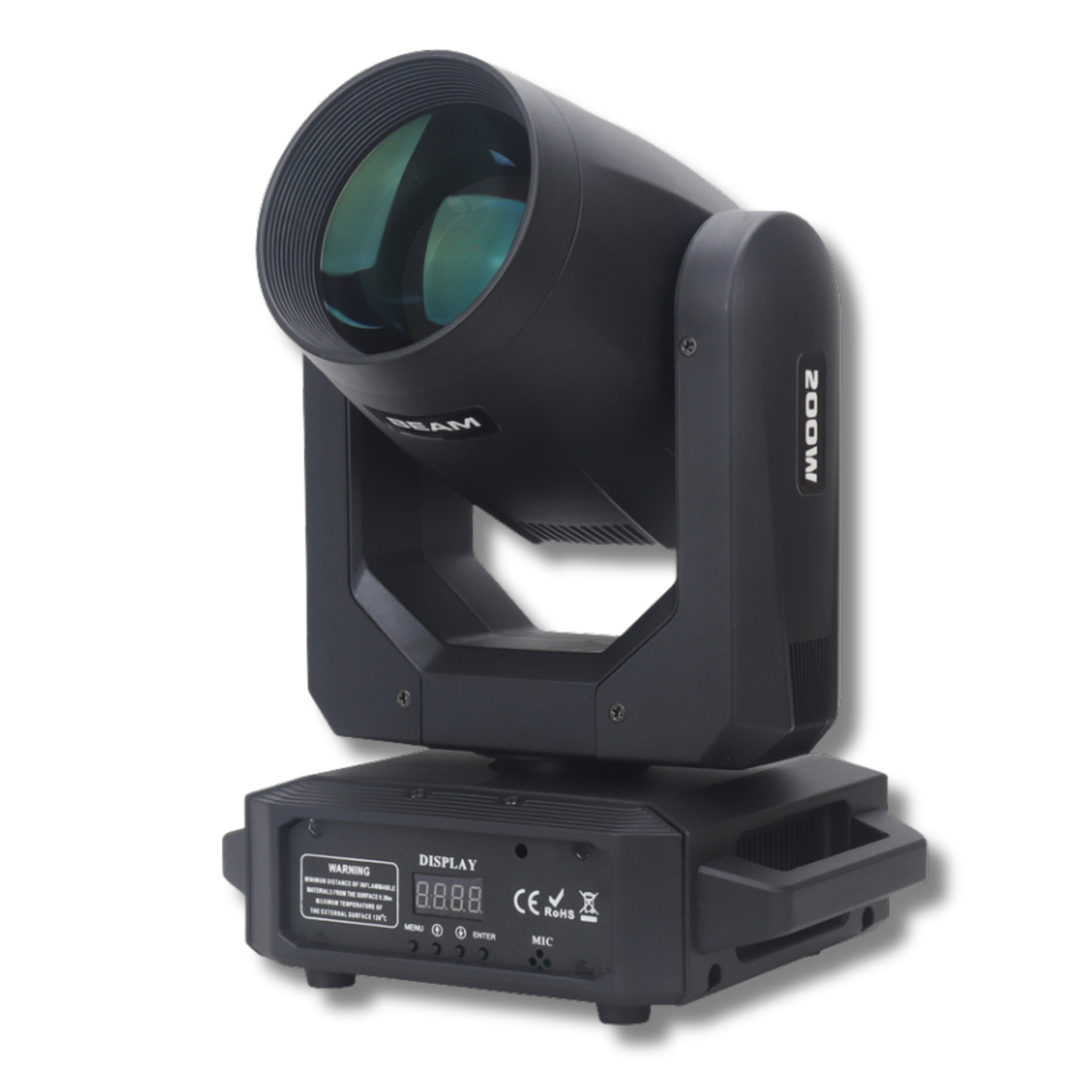The new cross-border bestselling 200W Jiaolong LED beam moving head light, professional stage seven-color rotating pattern light, wedding bar, KTV, banquet hall performance atmosphere special effect beam light Item Picture