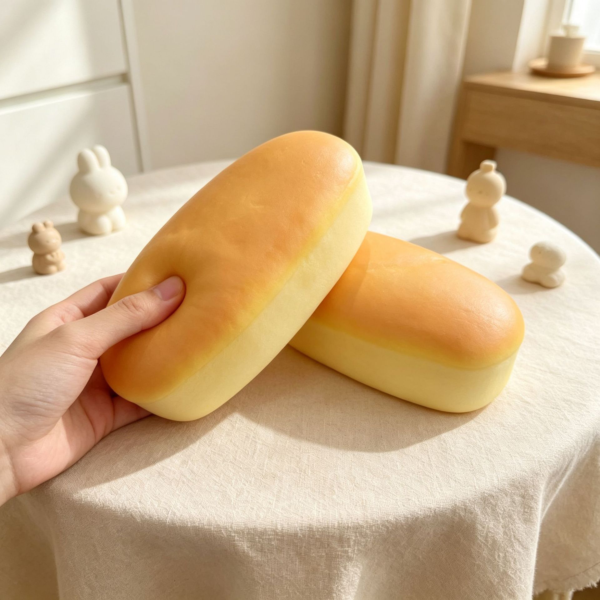 Long Cheese PU Slow Rebound Simulation Bread Kneading Fun wholesale Wet soft Xiaohongshu Cross-border hot-selling stress-relieving toy Specification image