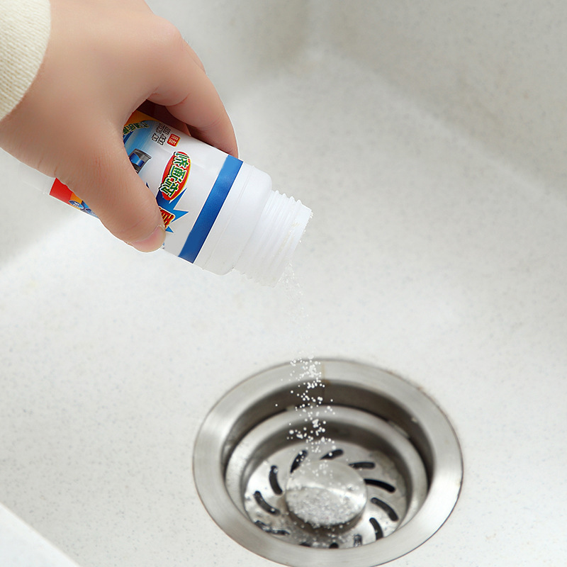 Sewer cleaner, toilet bowl, sewer pipe, kitchen and bathroom clogging pipe unblocking agent, drain unblocking powder Specification image