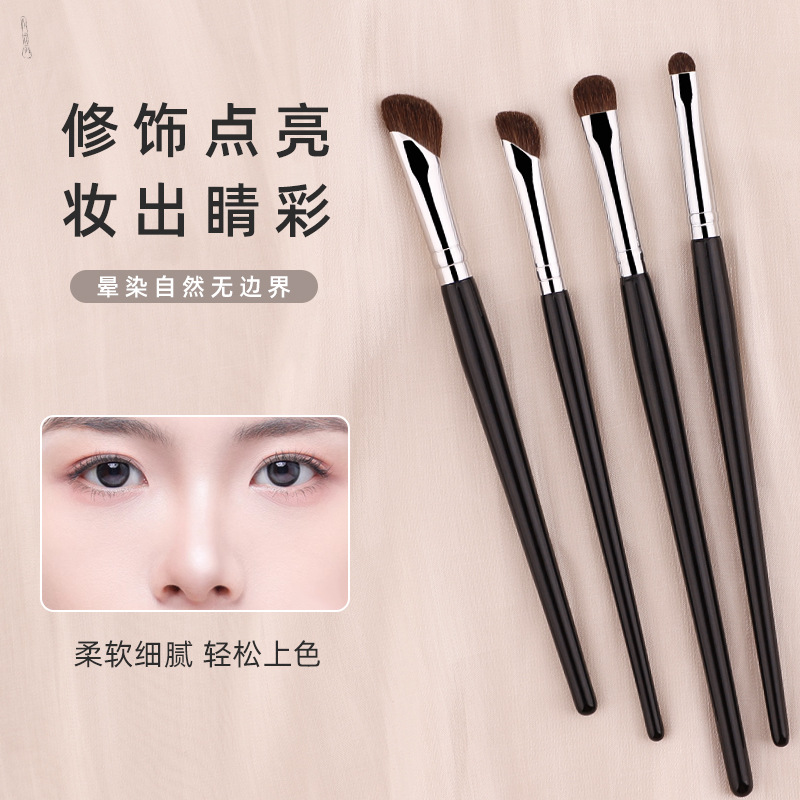 厂家批发小马毛斜角修容刷化妆刷动物毛镰刀鼻影刷眼线刷美妆工具