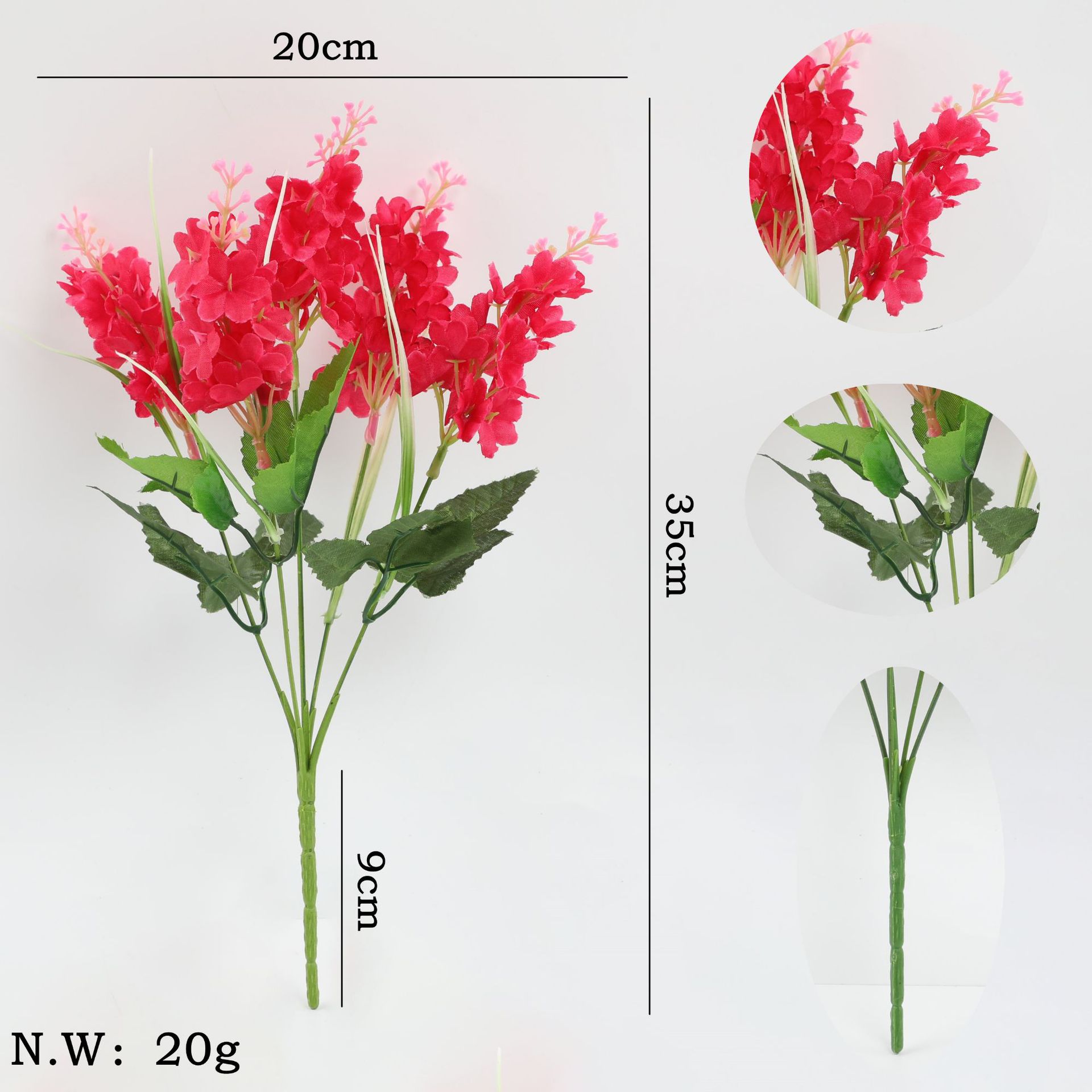 Simulated flower bouquets, five-pronged hyacinths, artificial lavender, silk flowers, home decoration, flower arrangements, ornaments, simulated green plants Application Scenario