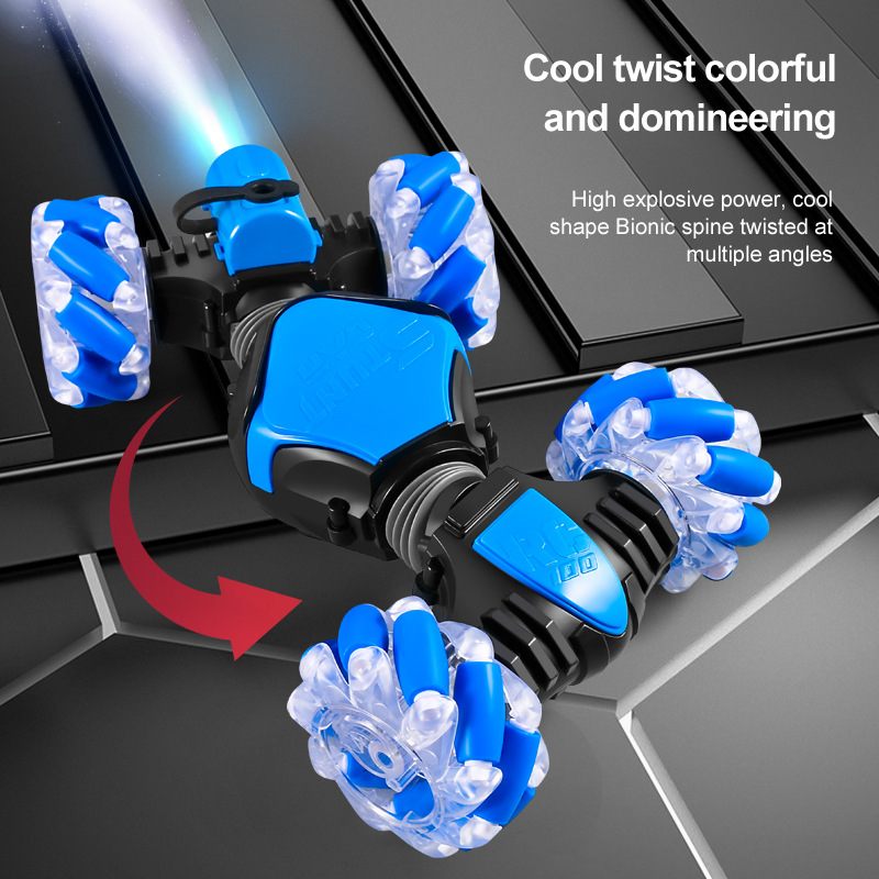 New mini twist car, spray double-sided car, sound and light stunt car, high-speed drift and deformation remote control car, children's toys Application Scenario