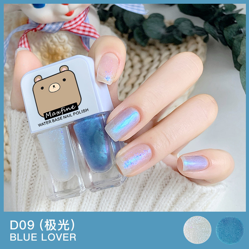 2025 Water-based Glossy Matte Peel-off Twin Star Nail Polish Two-Bottle Set Twin Nail Oil Combination Application Scenario