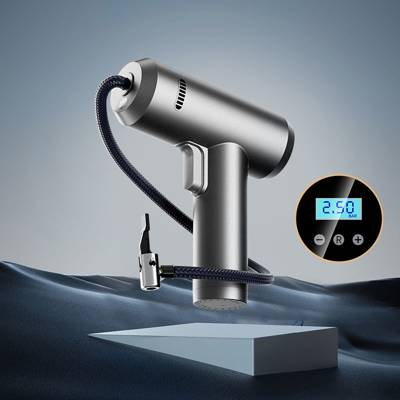 Vehicle-mounted air pump, intelligent digital display wireless air pump, hand-held gun portable emergency pump, electric air pump