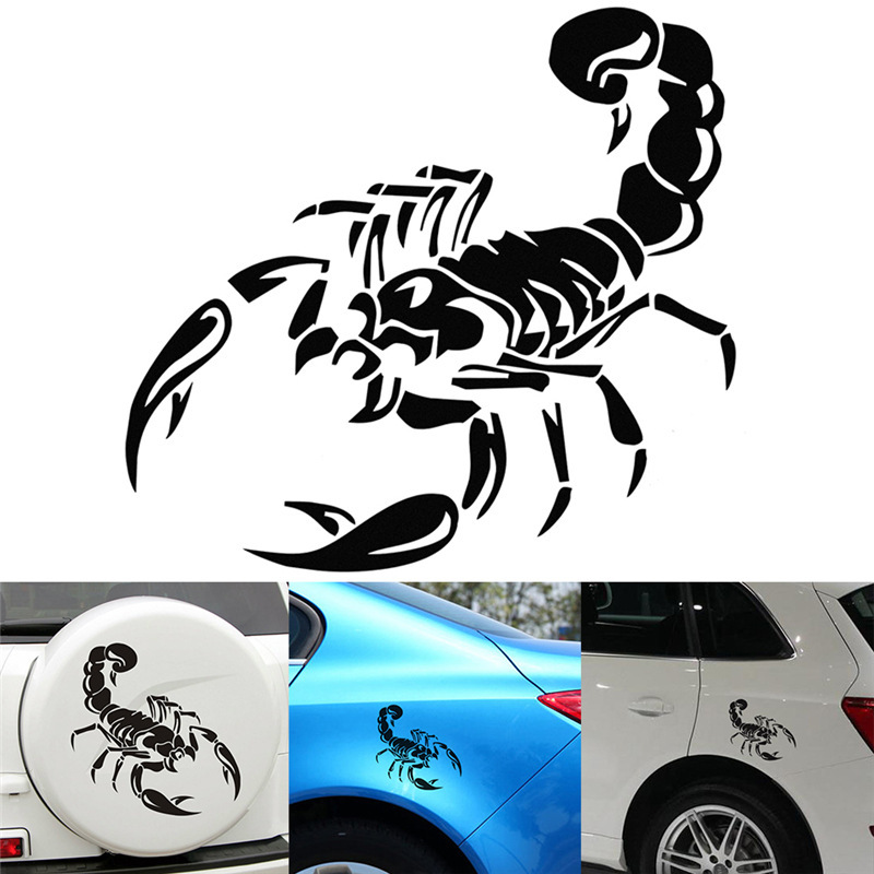 Car scorpion decals, scorpion engine hood spare tire stickers, 3D car stickers, scorpion car stickers