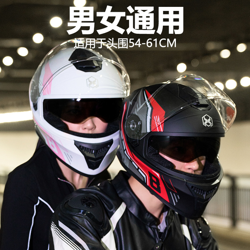 3C/DOT认证摩托车头盔女保暖防雾四季通用电动车全盔男冬季安全帽产品图