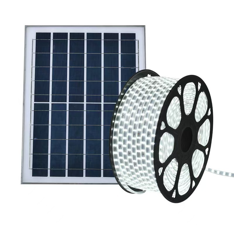 The new solar light strip is an ultra-bright outdoor waterproof and sun-proof ambient light for villas, courtyards, gardens, balconies and other projects Item Picture