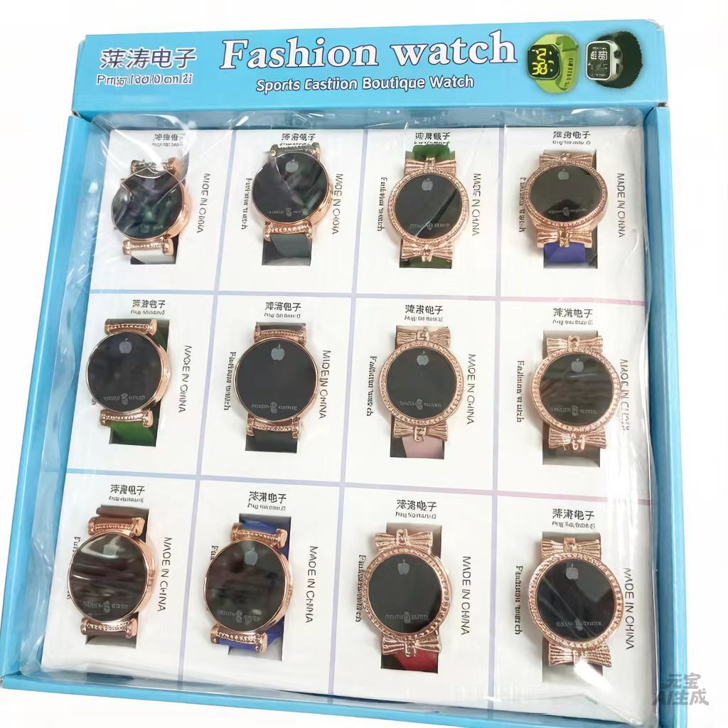 The multi-functional electronic watch with LED touch screen, fashionable and sporty green characters, clear screen display and precise timekeeping, issued by the manufacturer D18 Specification image