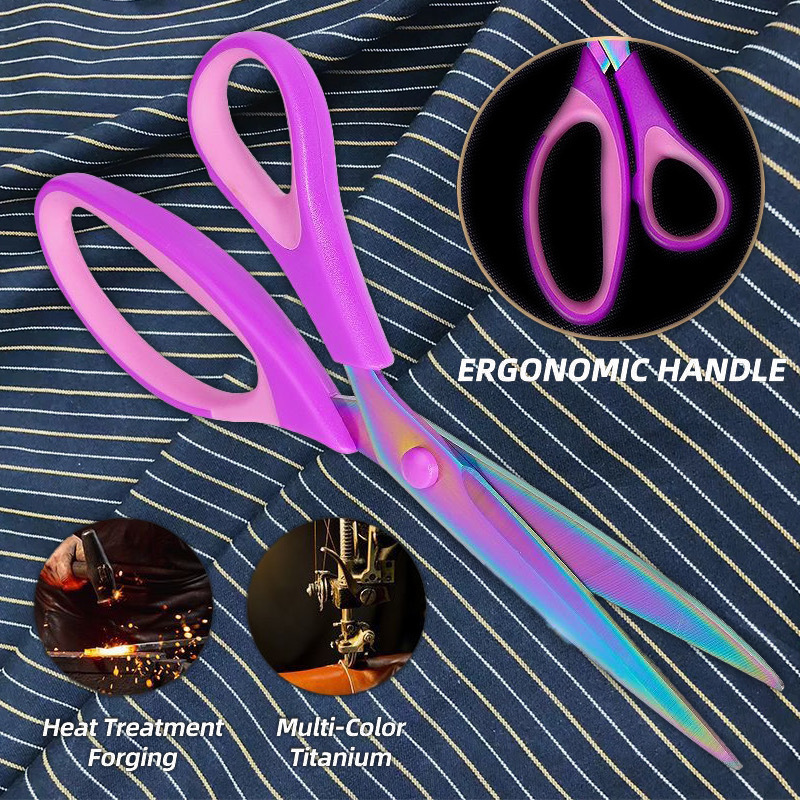 不锈钢家用小手工缝纫专用服装剪pu皮革直头工艺剪刀办公剪刀折叠产品图