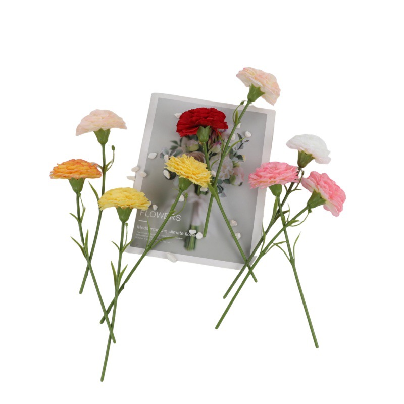 仿真花DIY发饰配件/假花/5朵塑膠花/仿真花/假花批发白底实物图