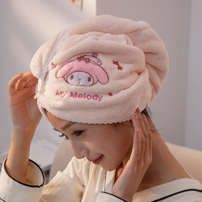 干发帽/女士浴帽/浴巾毛巾/通草花/干发帽超细纤维产品图