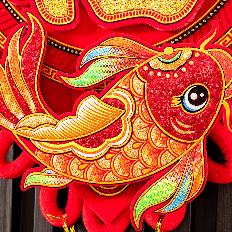 Chinese knot "Fu" character pendant for living room TV wall, large high-end New Year entrance hanging decoration, New Year entrance hall and Spring Festival decoration Application Scenario