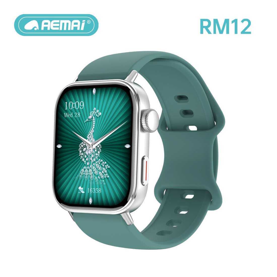 ساعة ذكية من طراز Aemai الذكية RM12 بلوتوث، وهي ساعة ذكية تعمل بطاقة رصد التسمية الحرارية المتعددة الوظائف في حركة الموسيقى Specification image