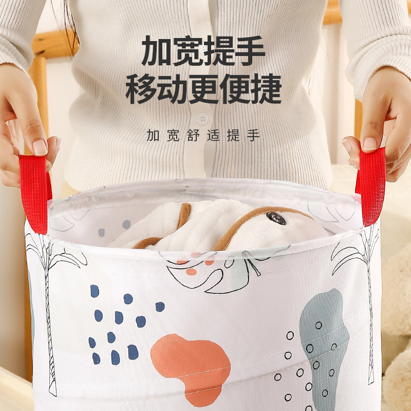 Folding dirty clothes basket 600D Oxford cloth storage bucket with built-in spring steel wire storage basket. Dirty clothes storage basket for home use Specification image