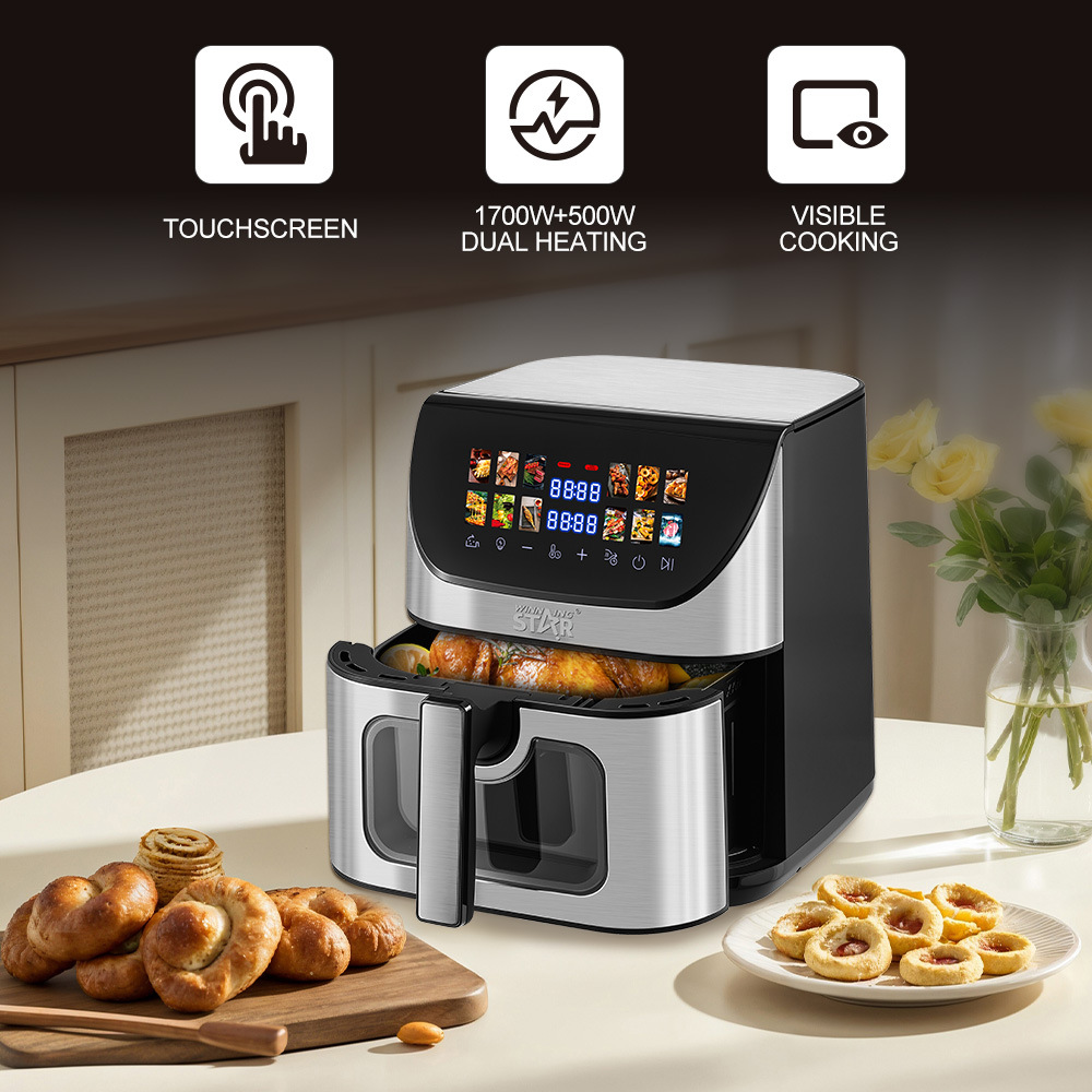 winningstar Cross-border 8L Full Touch Screen Digital Display WIFI multi-functional Air fryer for French Fries, Egg tarts and Grilled meat Specification image
