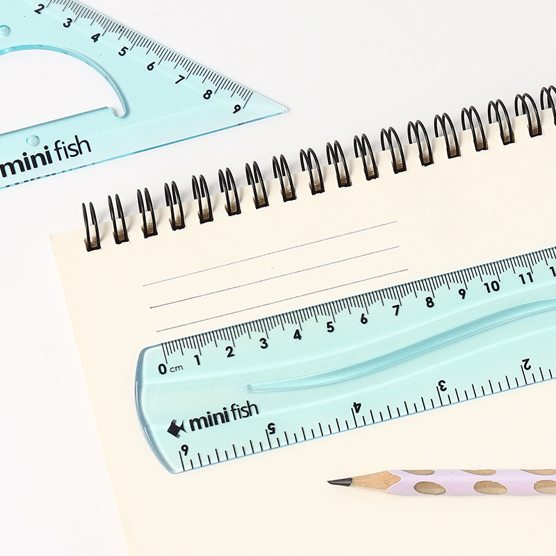 跨境外贸套装尺15cm软套尺学生彩色学习用品文具软尺子四件套批发产品图