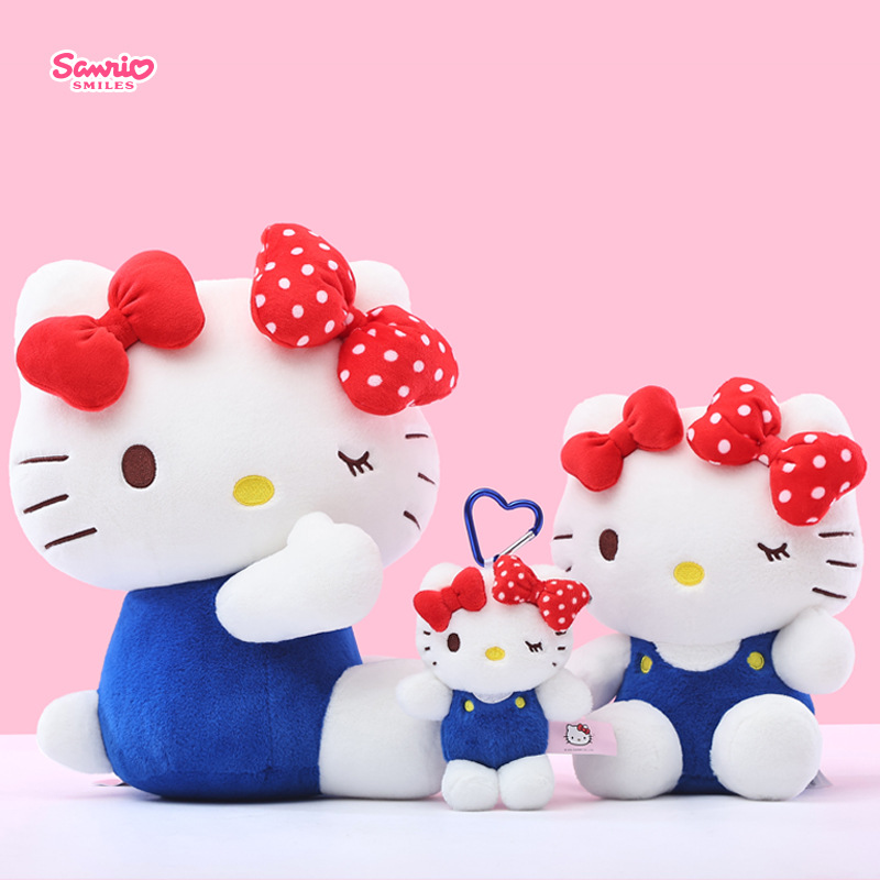 正版三丽鸥hellokitty公仔凯蒂猫玩偶毛绒玩具kt猫大号娃娃送女生细节图
