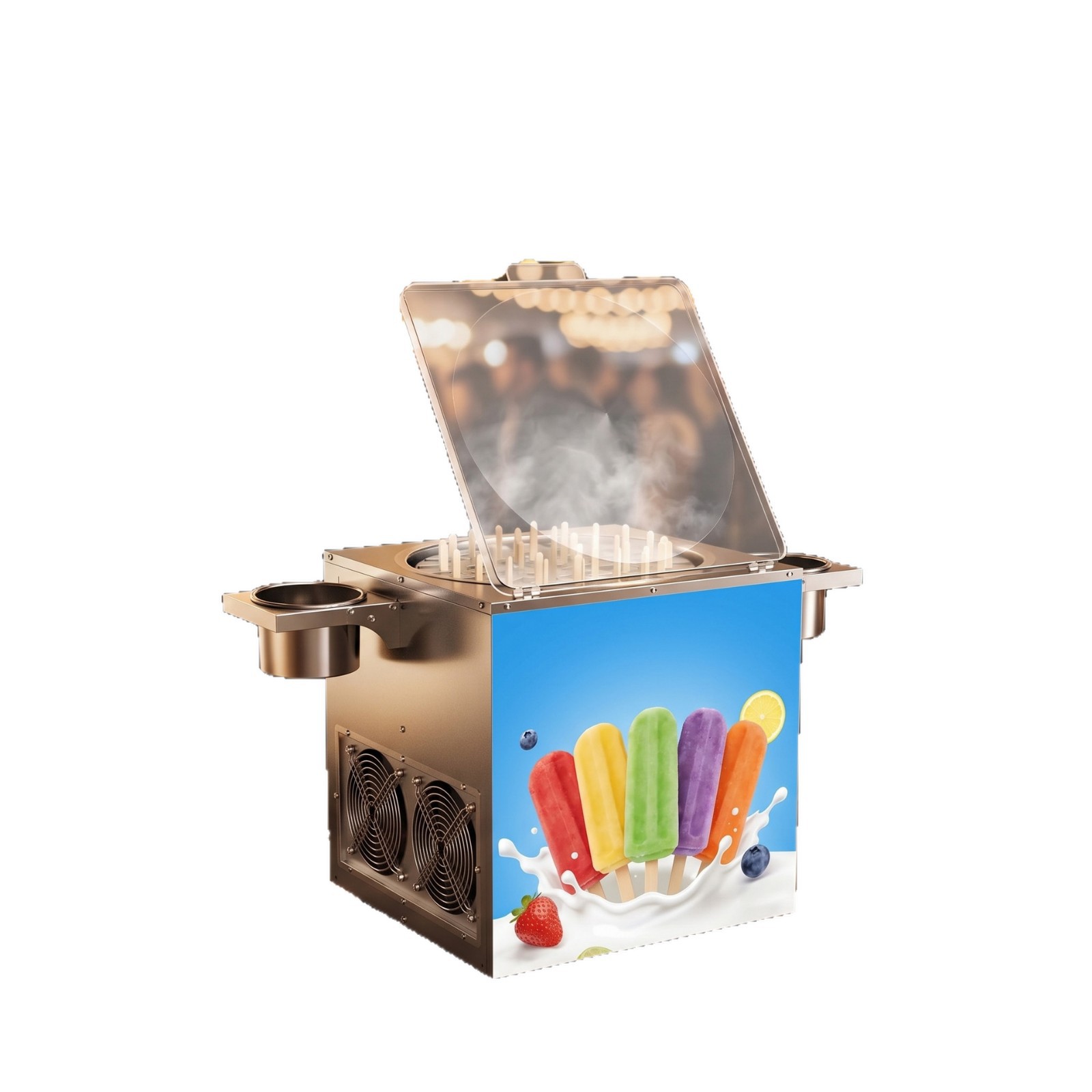 Commercial old Popsicle machine, fully automatic forming fruit yogurt ice cream machine, night market stall cold drink equipment manufacturer direct sales Item Picture