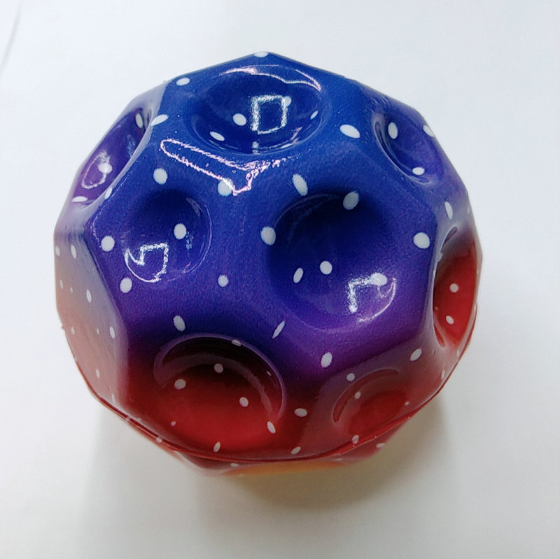 6.3PU高弹/pvc印刷球/弹力球/玩具/儿童户外玩具白底实物图