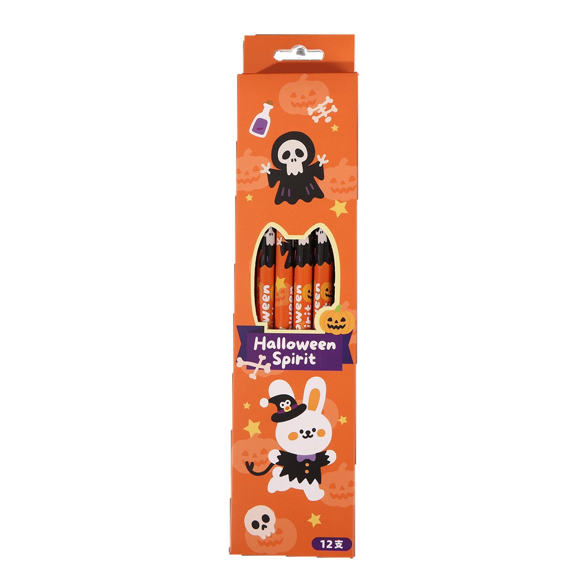 Cartoon children's eraser-tipped pencils Christmas holiday gift box, writing pencils, Halloween box set HB pencils Item Picture