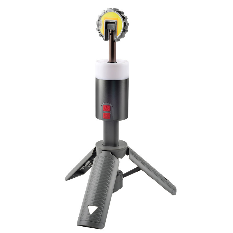 The new telescopic and folding aluminum alloy camping lamp TYPE-C is a portable, multi-functional and remote-controlled ambient light for outdoor use Item Picture