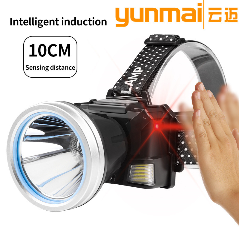 The new cross-border white laser high-intensity bald light battery level display supports the output of long-range red light sensing high-intensity bald light Specification image