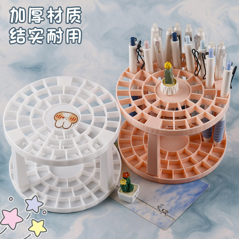 Simple and multi-hole storage pen holder, student pen holder, desktop organizing storage holder, capacity pen holder, student pen holder details Picture