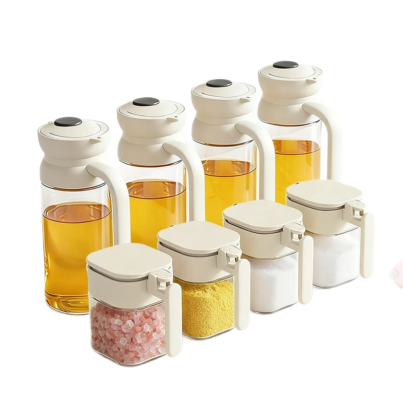 New gravity oil pot, oil bottle, large-capacity glass oil pot, jar, soy sauce and seasoning bottle for household kitchen with automatic opening and closing Item Picture