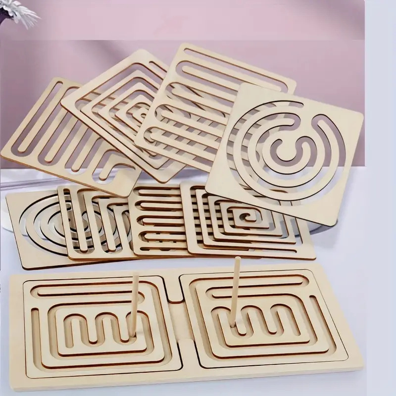 Children's wooden left and right brain development set, fine motor skills, hand-brain coordination training, concentration enlightenment and intelligence toys Application Scenario