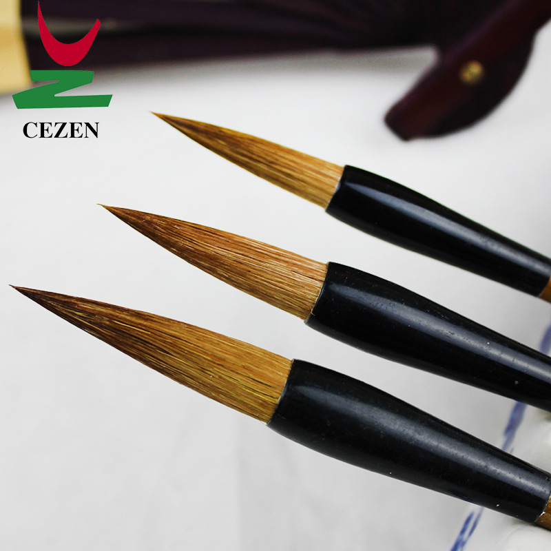 Wholesale of fine writing brushes, exquisite brushstrokes, wolf-hair and sheep-hair writing brushes, beginner's practice brushes for large and small regular script calligraphy and painting Specification image