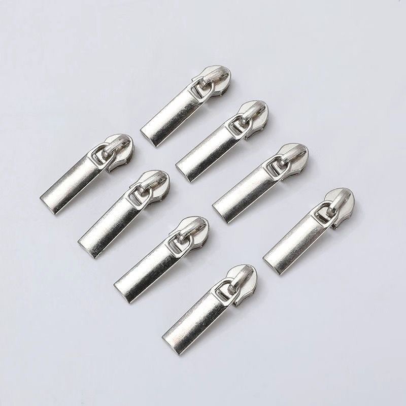 Thickened quilt cover special zipper head smooth plate No. 3 metal silver high-quality nylon straight teeth quilt cover bed sheet pull lock head details Picture