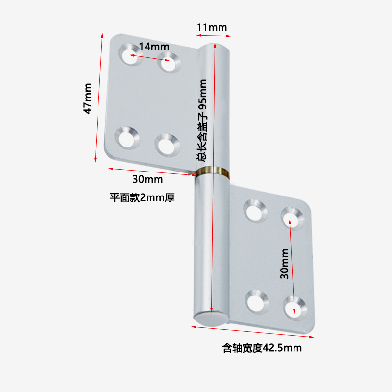 Bathroom door hinges, bathroom door, toilet aluminum hinges, old-fashioned non-flushing detachable hinges, aluminum alloy hinges Application Scenario