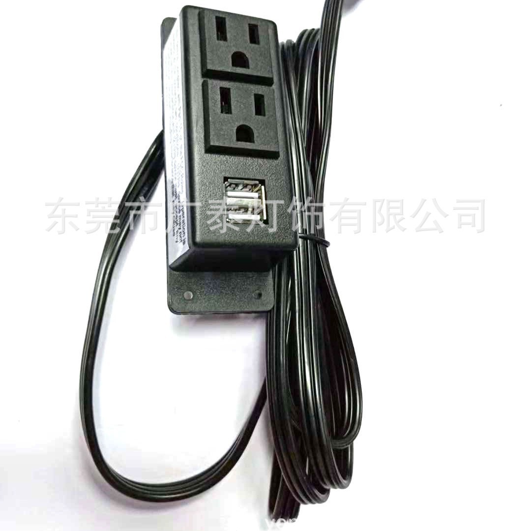 American-style furniture USB power sockets, American-style office desktop power strips, bed heads, bookcases, UL furniture power strips Application Scenario