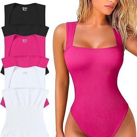 2026 European and American cross-border trade Amazon AliExpress Independent Station Women's U-neck sleeveless vest Tight one-piece dress full figure