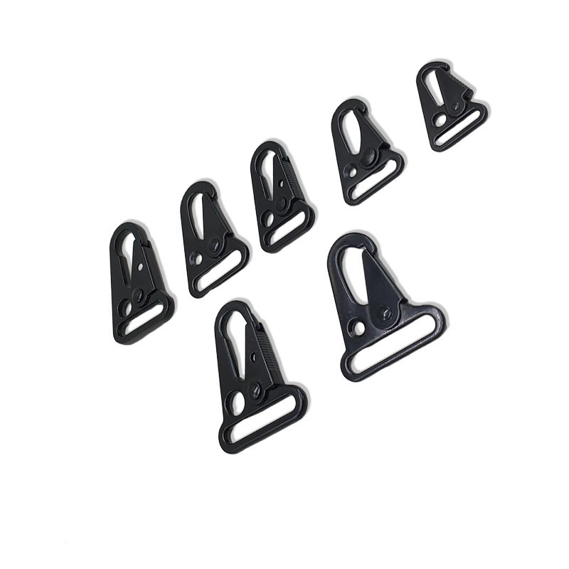 Alloy eagle-beak buckle, knife buckle, electrophoretic black outdoor tactical keychain, loop rotating dog buckle, metal webbing hook buckle Item Picture
