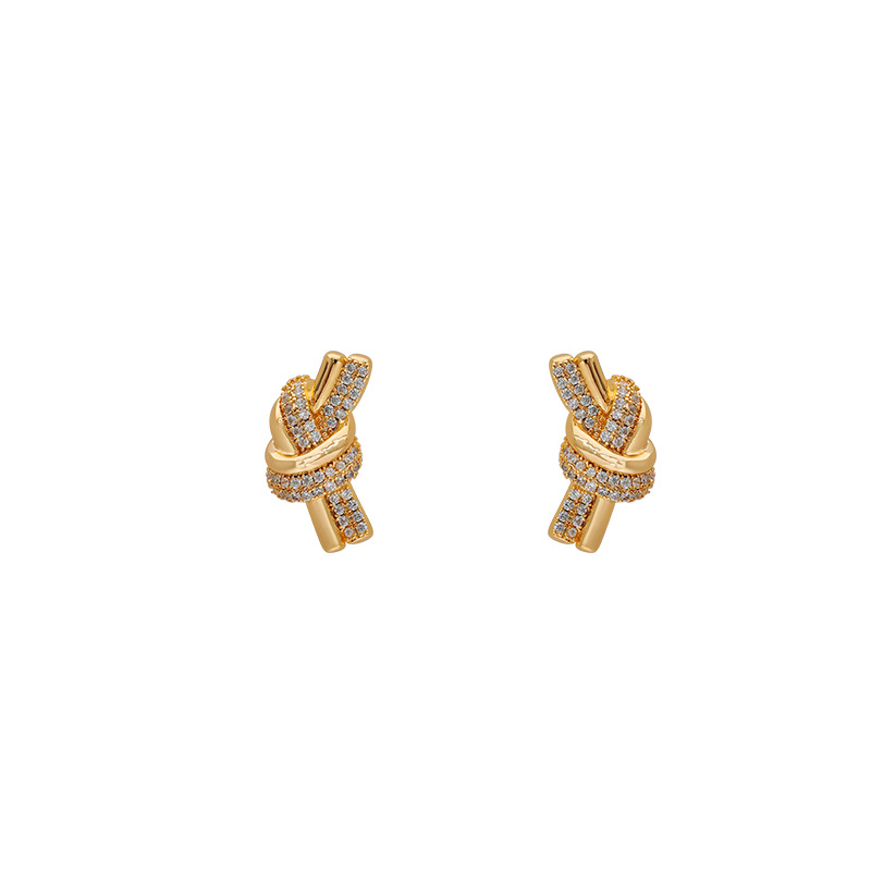 Designer's light luxury, super shiny, full-diamond high-end stud earrings for women, a new live-streaming bestseller in 2026 Item Picture
