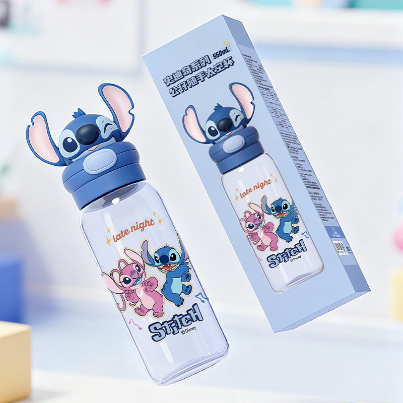 Zootopia co-branded Judy Nick plastic cup Children's space Straw Cup for school, cute tritan material Specification image