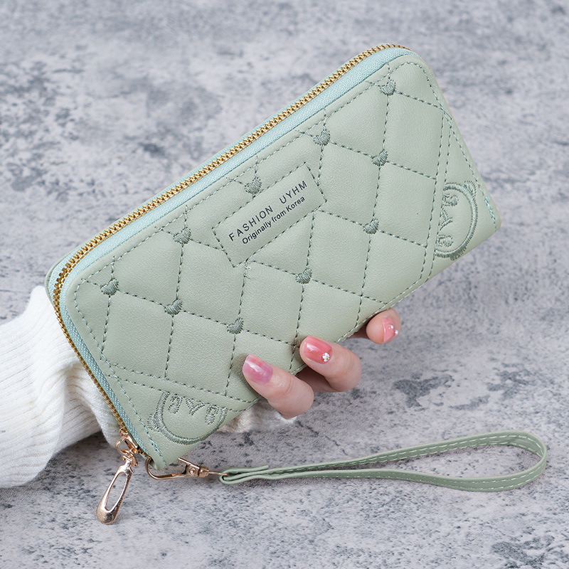 韩版2023新款手拿钱包女式长款拉链多功能百搭皮夹大容量手机钱夹