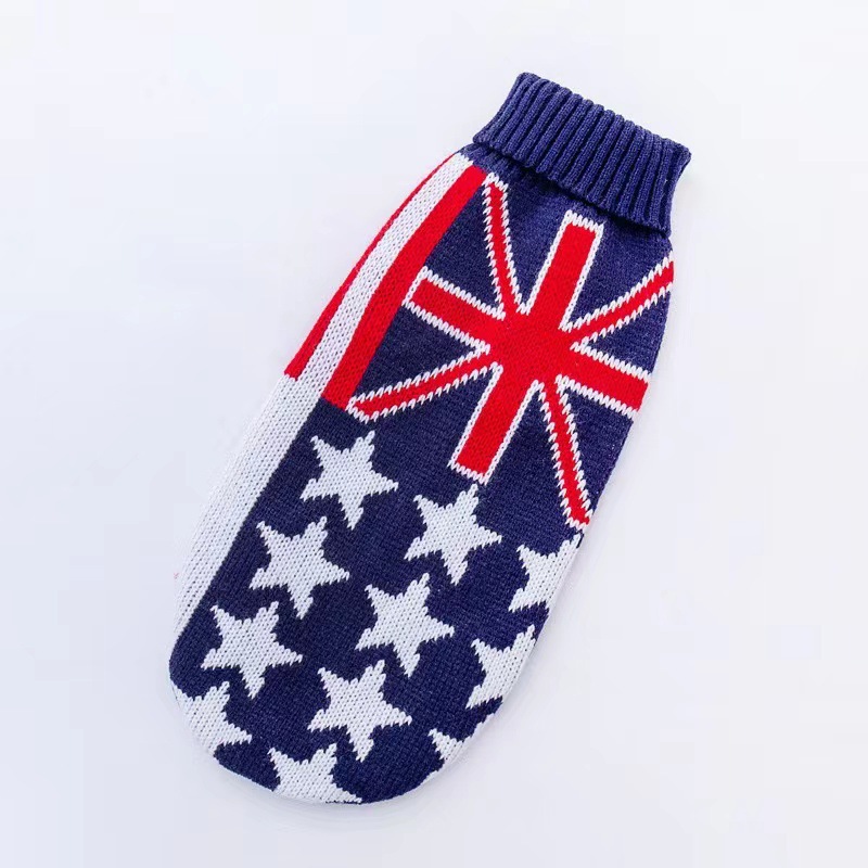 Golden Retriever striped sweater, pet clothes, dog and cat clothing, comfortable and warm pet decorations Specification image