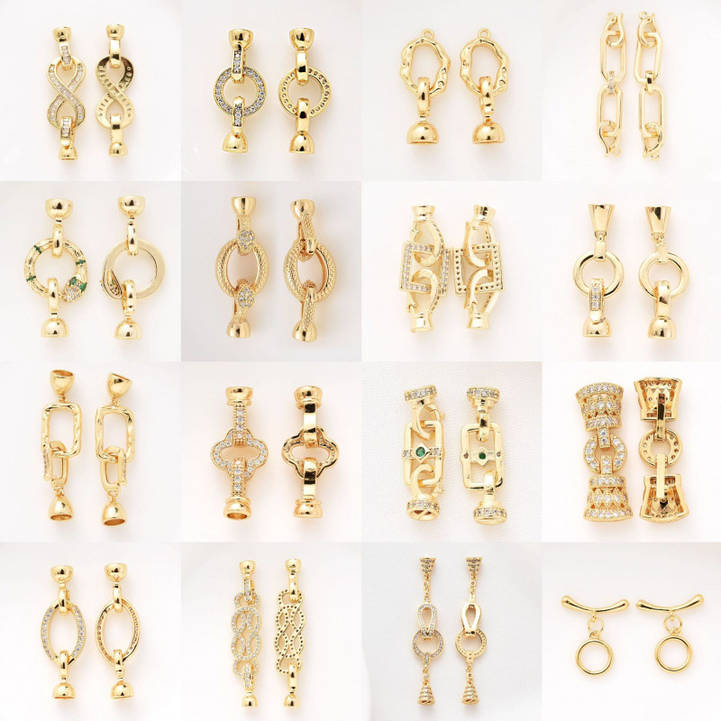 Zhuji pearl necklace buckle 8-shaped buckle, handcrafted end buckle, connecting buckle, mother-and-child buckle, sweater chain, universal buckle, DIY accessories details Picture