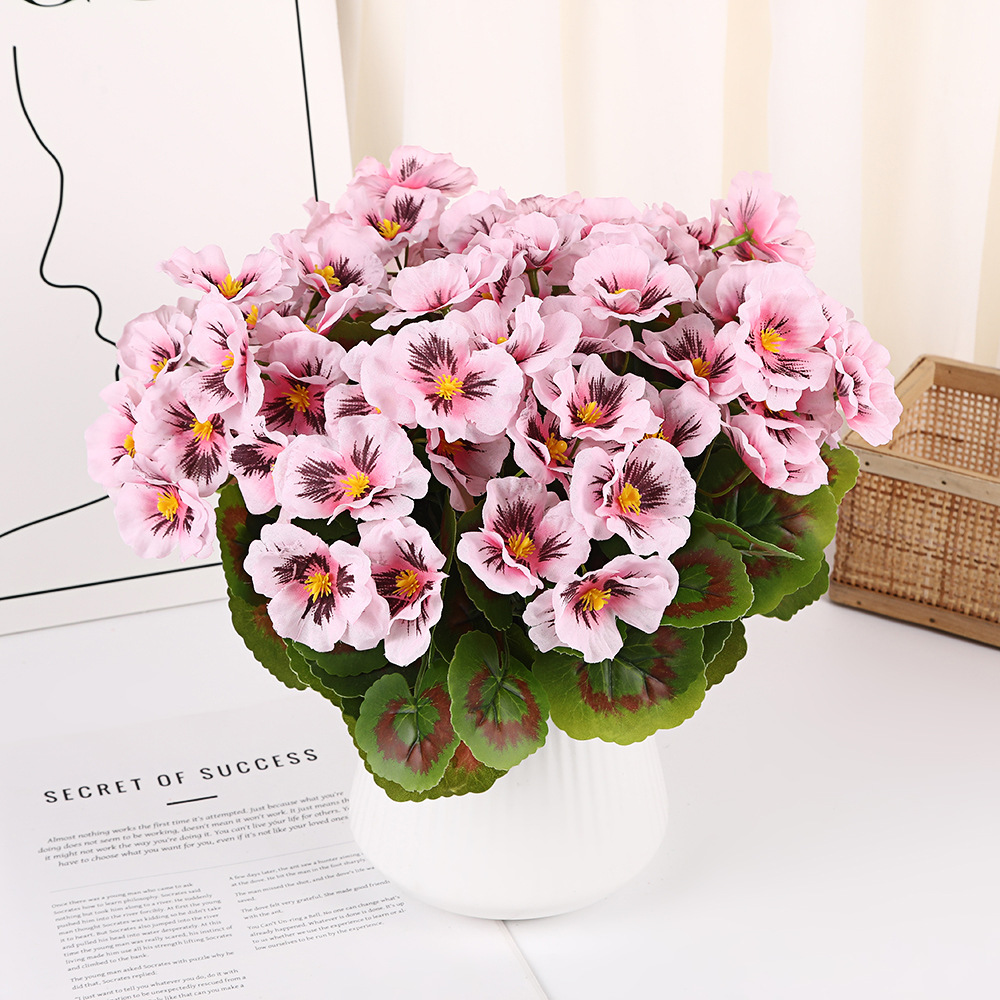 仿真花DIY发饰配件/假花/5朵塑膠花/仿真花/假花批发细节图