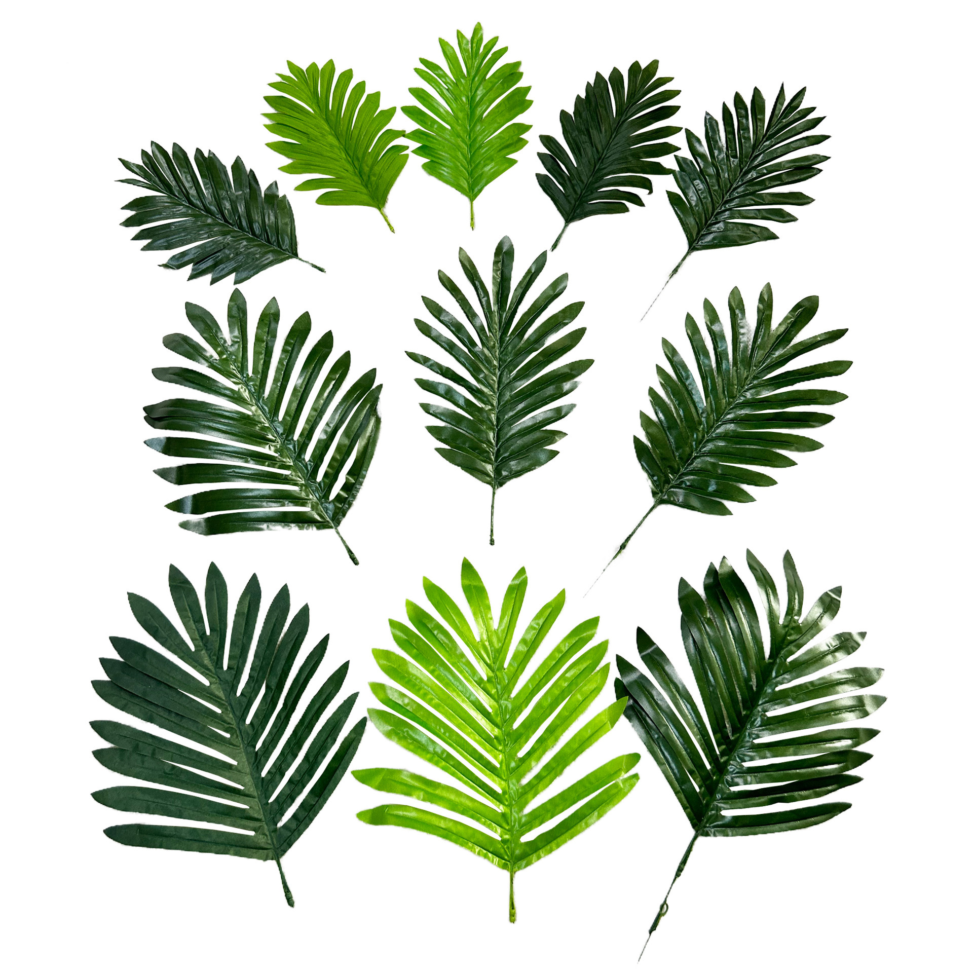 仿真散尾葵铁树叶棕榈叶把束花环花圈植物墙装饰配材人造仿真叶子