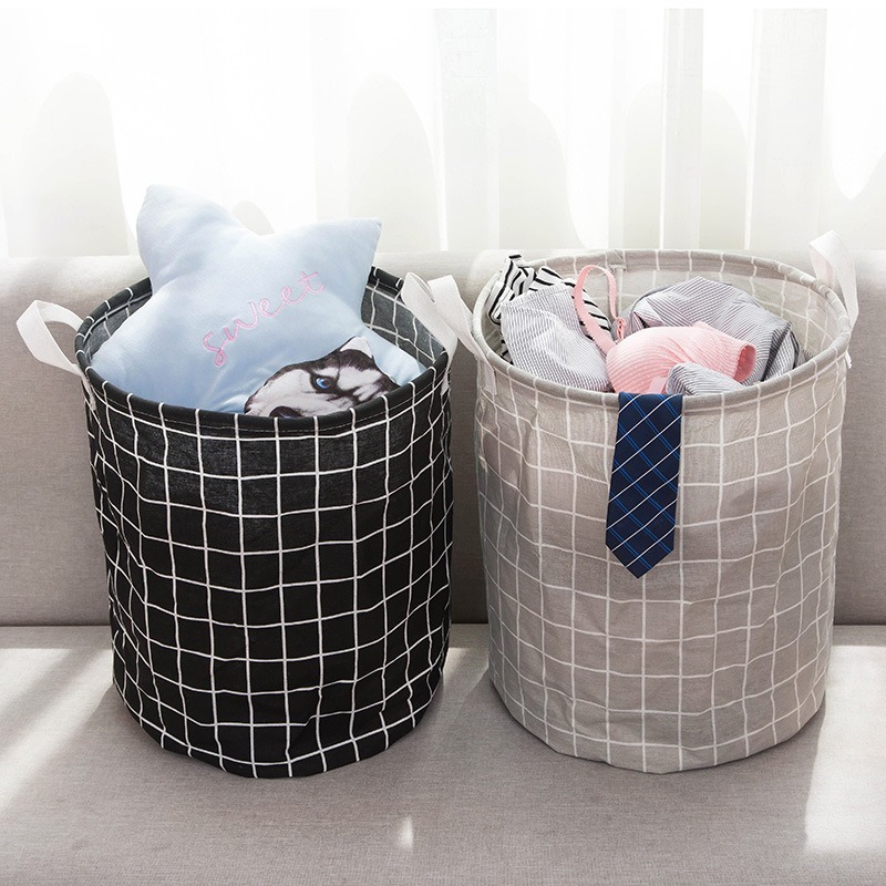 High-quality cotton and linen dirty clothes basket, dirty clothes basket, household bathroom dirty clothes and toy storage bucket, direct supply from the manufacturer Specification image