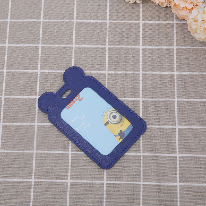 Wholesale of Jinwang Double-sided transparent cartoon ear imitation pickup truck cases for campus, student, office and exhibition work ID card cases details Picture