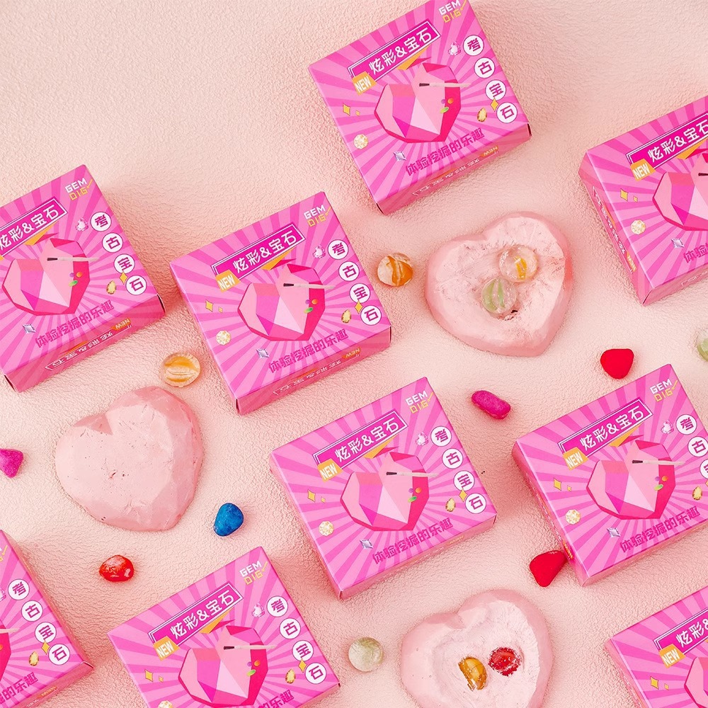 七彩宝石挖掘盲盒猜猜乐儿童DIY考古发掘趣味探索游戏幼儿园礼物细节图