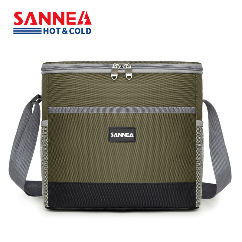 Saneng Cross-border Oxford Cloth insulated Bag, outdoor portable picnic ice pack, thickened folding meal delivery bag, wine bag in stock