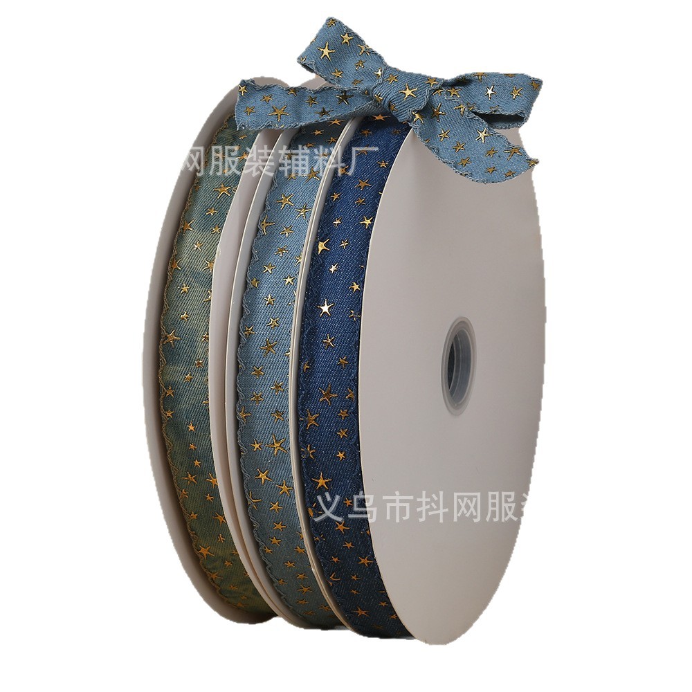 2-5 -4 4 CM من النجوم ثلاثية الأبعاد ذات شكل قوس قماش مع شكل قوس قماش رعاة البقر Item Picture