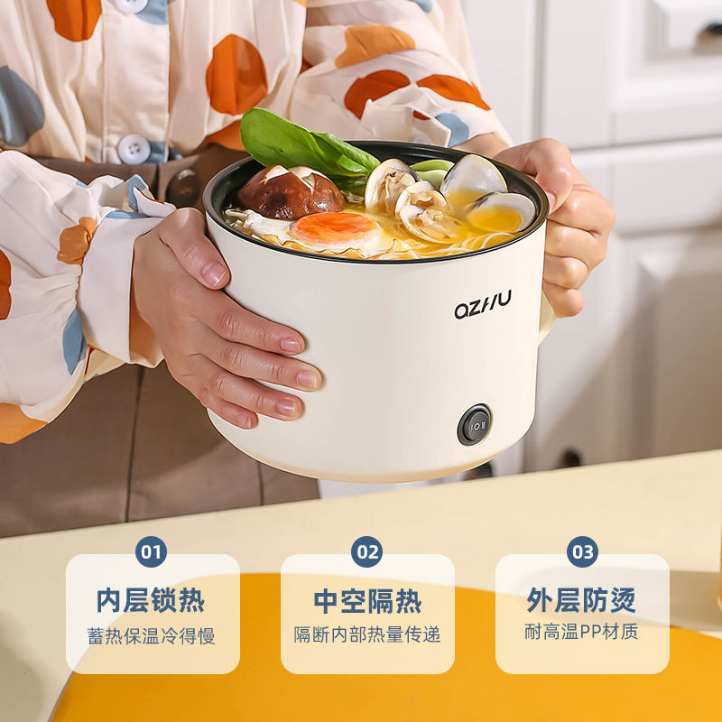 工厂直销电煮锅学生宿舍小电锅多功能家用小型一人泡面迷你煮面锅产品图