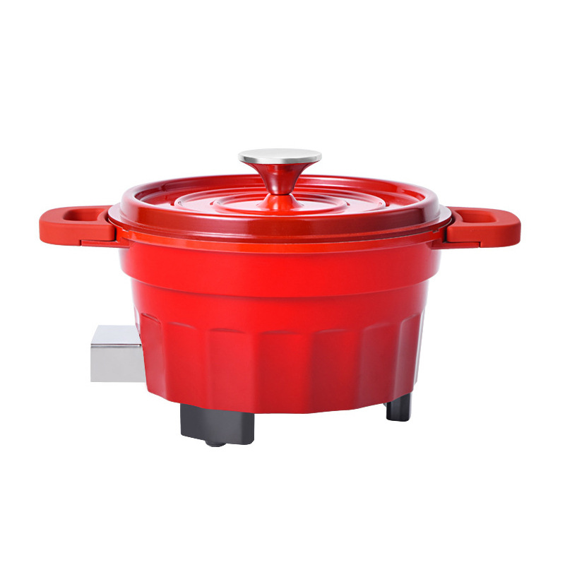 电炒锅/小家电/电热锅/炒菜锅一体锅/电炒锅蒸煮白底实物图