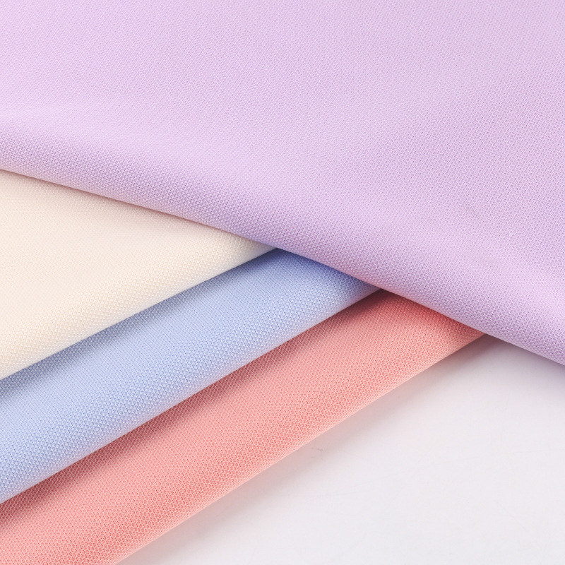Polyester ammonia air layer fabric, health fabric, moisture-absorbing elastic knitted fabric, sports school uniform fabric in stock Specification image